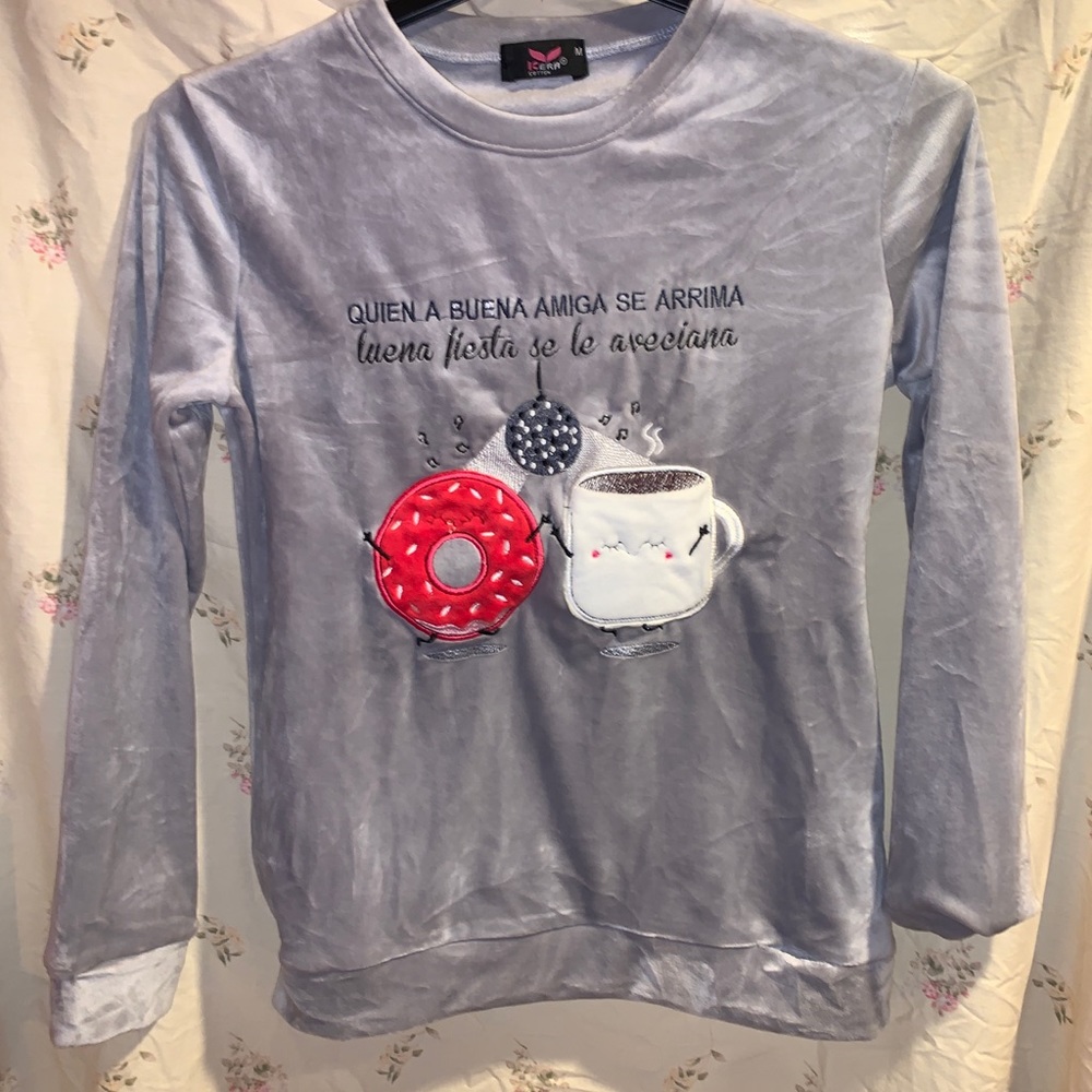 Velvet Pajama graphic top
